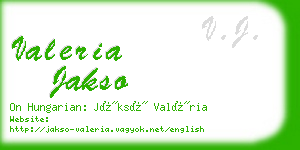 valeria jakso business card